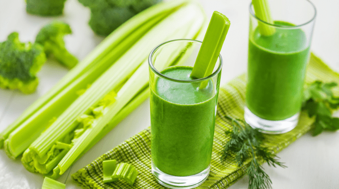 #10 Celery Drink Infused with Black Pepper and Apple Cider Vinegar.