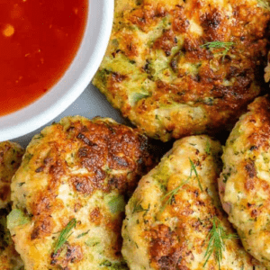 BROCCOLI CHICKEN FRITTERS