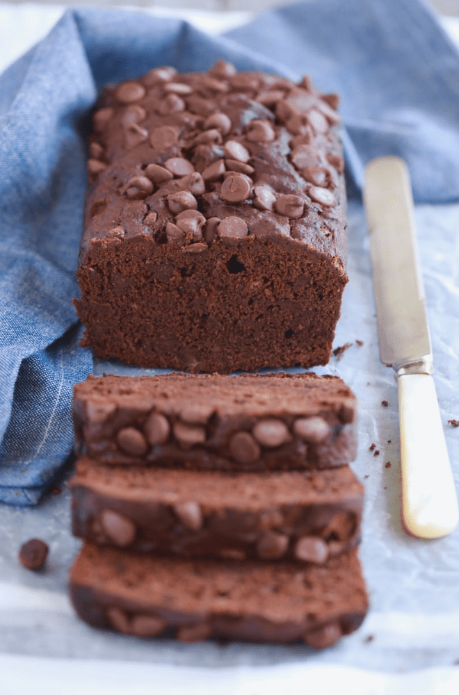 Healthy Chocolate Banana Bread.